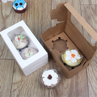Boîtes à gâteaux, biscuits et cupcakes élégantes en papier recyclé à 2/4/6/12 trous pour emballage alimentaire, cadeaux, mariages et anniversaires