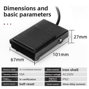 <span class=keywords><strong>Pedal</strong></span> <span class=keywords><strong>de</strong></span> pie USB (aluminio y plástico) programable para operación manos libres <span class=keywords><strong>de</strong></span> simulador <span class=keywords><strong>de</strong></span> teclado <span class=keywords><strong>de</strong></span> máquina herramienta - Product Image 4