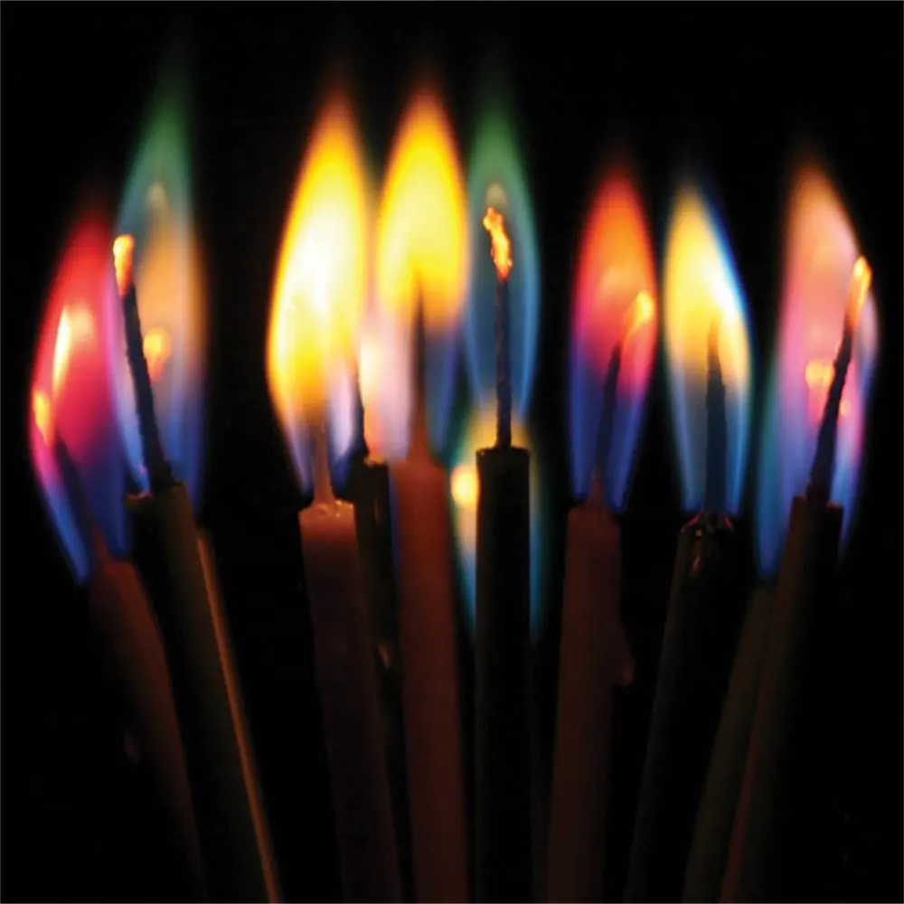 Huaming Wholesale Smokeless Rainbow Color Flame Happy Birthday Candle Wholesale Color Kids Candle Firework Birthday Cake Candle