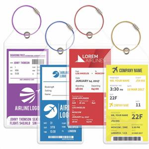 Etiqueta de equipaje de PVC al por mayor con bucles de acero y cierre superior con cremallera para viajes y cruceros, hecha de plástico - Product Image 2