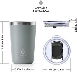 Vaso de café aislado de acero inoxidable de 20oz de <span class=keywords><strong>IDEUS</strong></span> US Warehouse para regalo de negocios - Product Image 2