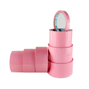 Production line Manufacturers sales Pink wrap carton Logistics packing Strong adhesive roll custom logo Pvc tape