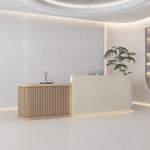 Salone di bellezza arrotondato bar cassiere negozi di abbigliamento istituti di formazione angolo a forma di <span class=keywords><strong>L</strong></span> Reception aziendale - Product Image 4