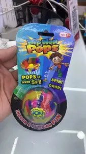 الهيب هوب البوب اللعب المطاط الملونة التمويه وعاء ترتد الغزل الأعلى القفز نصف الكرة كذاب للأطفال - Product Image 4