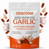 Gélules d'extrait d'ail inodore vieilli avec CoQ10 Ubiquinol Vitamine K2 MK7 – Complément de soutien cardiaque et cardiovasculaire
