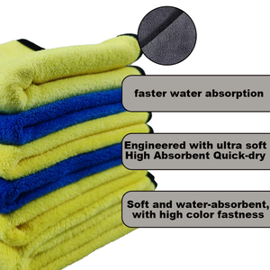 <span class=keywords><strong>Panno</strong></span> in <span class=keywords><strong>microfibra</strong></span> super assorbente in pile corallo senza bordi 500gsm 40x40cm per asciugatura e lucidatura auto Cina - Product Image 5