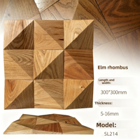 Panneaux d'art intérieurs de luxe, carreaux muraux décoratifs en bois, mosaïque en bois écologique pour la décoration des murs et plafonds d'hôtels et de salons