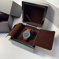Boîte d'emballage en bois carrée personnalisée en gros pour montres de luxe, montres intelligentes, montres mécaniques, montres-bracelets