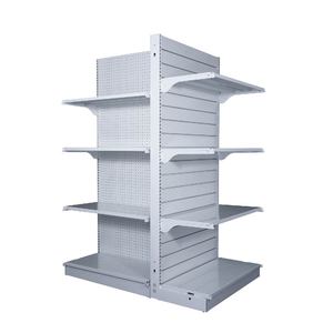 Étagères de rangement de gondole de supermarché à usage léger OEM/ODM Trou d'affichage Panneaux arrière de Slatwall 30/60 H1510 X W1500 X D450Mm Nouveau - Product Image 3