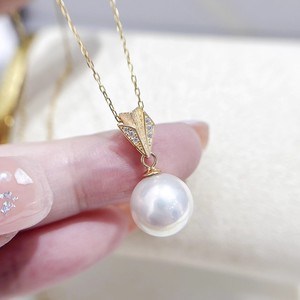 Exquisito Colgante de Plata S925 con Cuentas de 9-13mm, 31379DIY, Accesorios de Perlas para Mujer, Base Vacía para DIY, Base Vacía Moderna de 9-13mm - Product Image 1