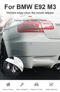 Tubo de escape de coche SYPES para <span class=keywords><strong>BMW</strong></span>, punta de escape E36 <span class=keywords><strong>E46</strong></span> E90 E92 316i 318i 320i 325i 330i up, punta de silenciador de rendimiento M de acero inoxidable - Product Image 2