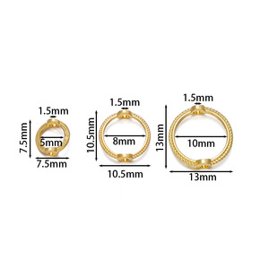 Bande perlée en alliage de zinc, taille moyenne, accessoires de bijoux DIY, style personnalisé, finition plaquée - Product Image 2