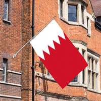 Drapeau de Bahreïn personnalisable de 3x5 pieds Impression numérique recto pour bannières nationales Drapeaux d'affichage