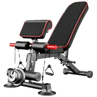 Easy — banc de Fitness ajustable avec poignée, banc à haltères en acier Q235 pour l'entraînement du renforcement musculaire à domicile, équipement de gymnastique multiples à domicile