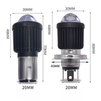 Lampu LED Sepeda Motor Lampu Berkendara Mini Paduan Aluminium Multiwarna Dual-claw High/Low Beam Lampu Sorot Ultra Terang untuk