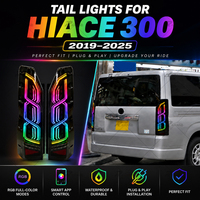 Paires de feux arrière LED RGB pour Toyota Hiace 300 H300, contrôle par application mobile, Plug & Play, feux de freinage et clignotants arrière pour voiture