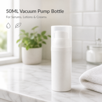 Bouteille vide en plastique avec pompe à vide, flacon distributeur sans air anti-fuite pour liquides de soin, livraison rapide