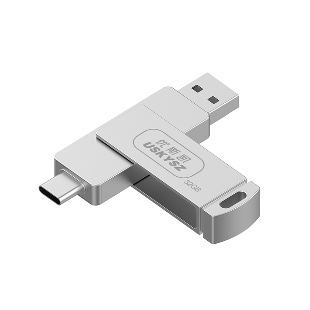 Customized Solid State USB Drive USB3.0 Type-C Custom Metal Pendrive 16GB 32GB 64GB 128GB Type-C Laser logo Phone PC USB Key