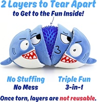 Jouet à mâcher pour chien en peluche souple et durable, motif requin froissé, pour mâcheurs agressifs, interactif, tailles moyennes personnalisées, cadeau