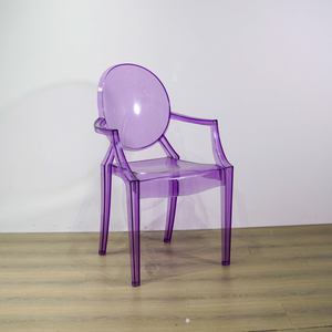 <span class=keywords><strong>Fauteuil</strong></span> Fantôme Moderne en Acrylique Transparent Violet, Durable, Étanche et Portable pour Événements, Appartements et Salons - Product Image 2