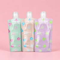 Pochette de recharge personnalisée brillante avec bec verseur 90ml 100ml 150ml – Emballage portable pour lotion corporelle et liquides cosmétiques