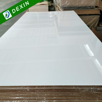 Tablero MDF UV de alto brillo de 18mm de grado E0/E1 tableros laminados de melamina para cabibet de cocina