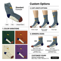 Chaussettes de sport amusantes en coton peigné, design personnalisé, couleurs variées, fabrication artisanale, haute qualité, respirantes, confortables, chaussettes jacquard
