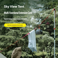 Sangle d'extension de bâche portable en nylon imperméable pour extérieur, avec mousqueton, corde réglable multifonctionnelle pour camping et voyage, corde à linge