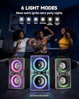 Boombox Hotlemon 240W avec fonction karaoké - Entrée micro intégrée, basses puissantes, 15 heures de lecture, TWS, enceinte portable d'extérieur