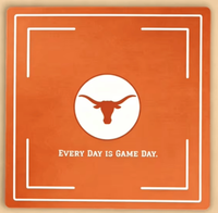 Ensemble de Mahjong Américain University of Texas Longhorns, 160 tuiles, Orange Brûlé, pour Anciens Étudiants Universitaires, Gravé Bevo