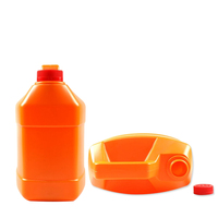 Bouteille en plastique HDPE 3800 ml à poignée, prix usine, pour détergent, produits chimiques, bouteille industrielle