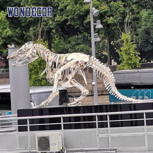 WONDECOR giardino esterno metallo acciaio inossidabile dinosauro scheletri scultura statua in osso - Product Image 2