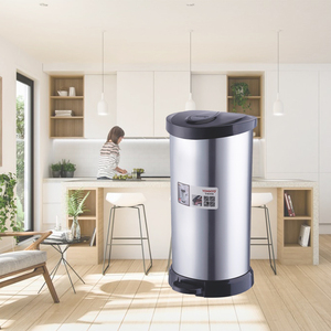 Hotel 40 Liter <span class=keywords><strong>Plastic</strong></span> pp Ronde Afvalbakken met Voetpedaal en Folie Coating - Product Image 3