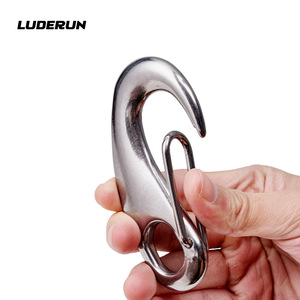 Stainless Steel Spring <b>Hook</b> <b>Boat</b> Fitting Marine Hardware Keychain Ring Accessory - Product Image 2