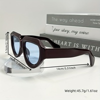 Kacamata Hitam Oval Retro Fashion Logo Custom UV400, Kacamata Wanita Trendy High-End, Pelindung Mata Unisex, Kacamata Baru