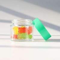 Bocaux en verre à large ouverture personnalisés 1oz 2oz 3oz 4oz avec couvercle à visser anti-enfants pour emballage de capsules de suppléments OEM