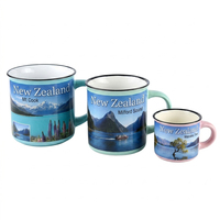 Mug en céramique souvenir de Nouvelle-Zélande sur mesure, impression personnalisée du logo Hobbiton & Milford Sound, cadeau de voyage personnalisé, vente en gros