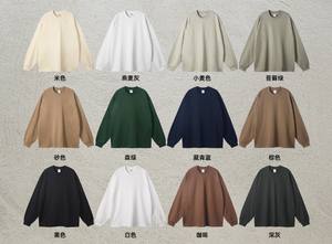 เสื้อยืดโอเวอร์ไซส์แขนยาวผ้าคอตตอนเนื้อหนาคุณภาพสูง OEN/DEM 100% พร้อมโลโก้พิมพ์ดิจิทัลตามสั่ง - Product Image 4