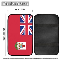 Tapis d'accoudoir pour console centrale de voiture, type fin, avec impression du drapeau des Bermudes, coussin d'accoudoir confortable pour la conduite quotidienne