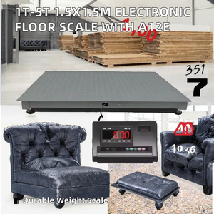 Hochwertige Tragbare 1,5*2,5m 1000kg Industrielle Bodenwaage Schwerlast LED-Anzeige ODM Kohlenstoffstahl Wiegewaagen - Product Image 3