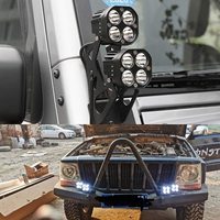 Barres lumineuses LED 40W blanches, projecteurs cubes, 3 pouces, pour Wrangler, tout-terrain, 4x4, voiture, camion, F150, ATV, bateau, moto