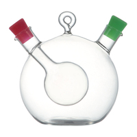 Offres Spéciales en ligne Bouteille 2 en 1 de vinaigre et d'huile en verre Bouteilles de sauce de soja Bouteille de vinaigre Huile de vinaigre Cruet