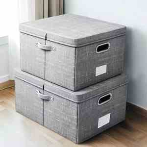 กล่องเก็บเสื้อผ้าแบบพับได้ 5 ชั้น ผ้าลินิน ดีไซน์ทันสมัย - Product Image 3
