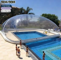 Dôme de piscine gonflable pour usage domestique, taille et forme personnalisées, blanc froid, pour usage en cour, qualité commerciale