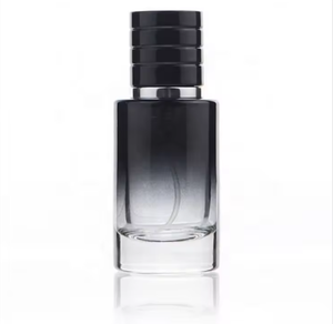 Botella de Perfume de Vidrio con Forma Cilíndrica, Tapa de Rosca, Collar Metálico, Serigrafiada, Tamaños de 30ml/50ml, Envase Vacío para Fragancias - Product Image 3