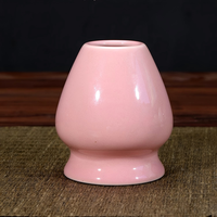 Ensemble de matcha rose en céramique avec support, ensemble de fouet à matcha 4 pièces, coffret cadeau pour les amateurs de matcha, logo personnalisé