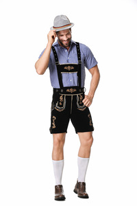 Adulte Bavière Oktoberfest Costume Serveuse Maid Dress <span class=keywords><strong>Homme</strong></span> Dirndl Lederhosen Bière Carnaval Party Outfit Déguisement - Product Image 3