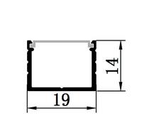 Bande lumineuse LED en alliage d'aluminium série 6000 personnalisée LvSen LS-041, forme carrée 14 mm x 19 mm, processus de poinçonnage pour décorations
