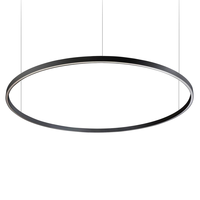 Luminaire suspendu LED moderne en acier inoxydable, luminaire de plafond circulaire minimaliste en or pour salon et bureau, éclairage domestique