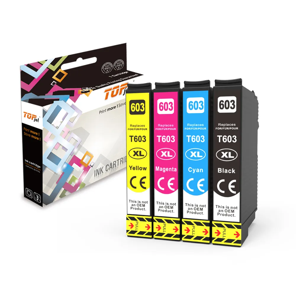 Topjet 603XL T603 T 603 XL T603XL Cartuchos Compatible Ink Cartridge for Epson XP-2100 XP-3100 XP-4100 XP-4105 InkJet Printer